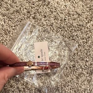 Kate Spade Pink and Rose Gold Heart Bangle